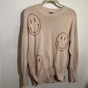 MIOU MUSE Smiley Face Sweater - Size S/M